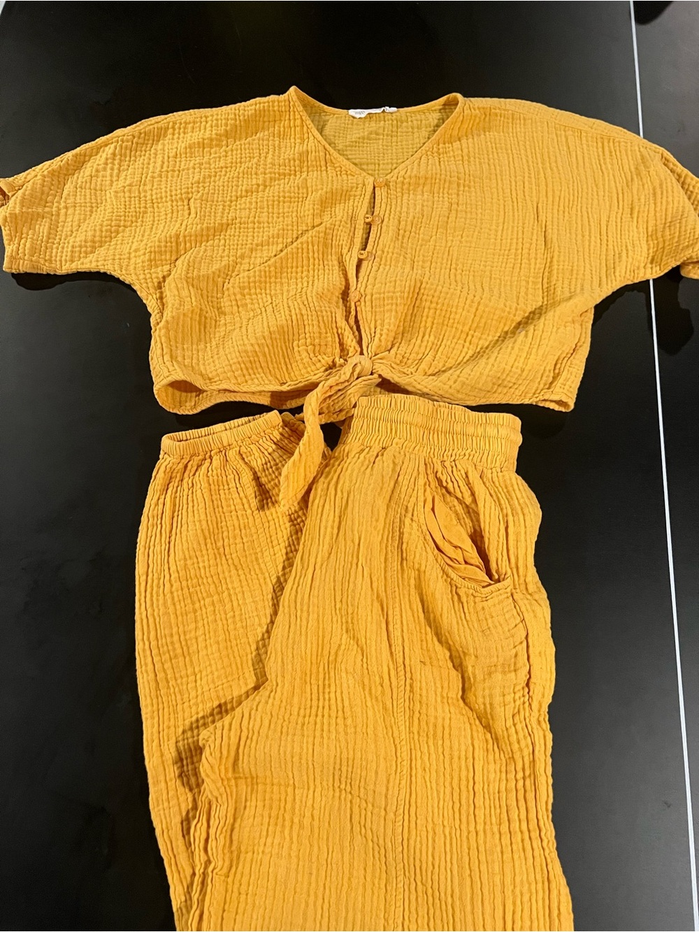 Zara Kids Mustard Yellow Two-Piece Matching Set
